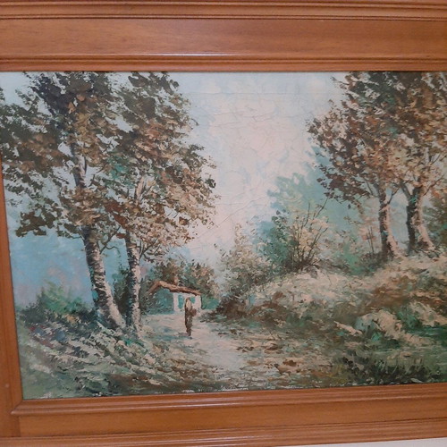 Large old painting with signature N. Deligiannidis