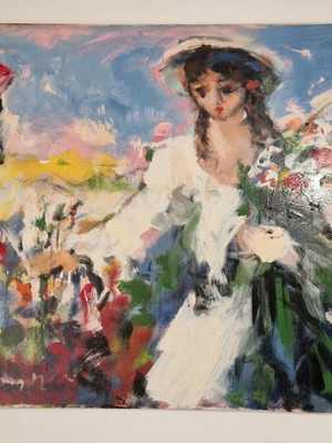 Miltiadis Gatzonis painting like new with certificate of authenticity 60x80