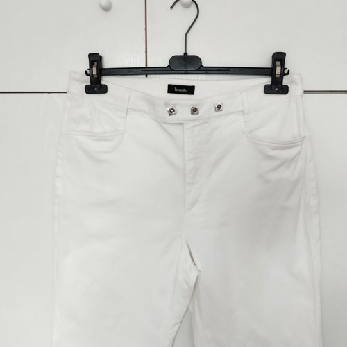 Lecomte white pants new, size 44, cotton blend
