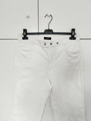 Lecomte white pants new, size 44, cotton blend