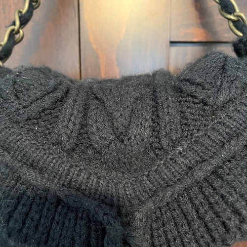 Guy Laroche knitted women's shoulder bag new black