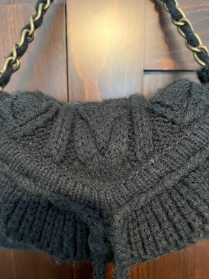 Guy Laroche knitted women's shoulder bag new black