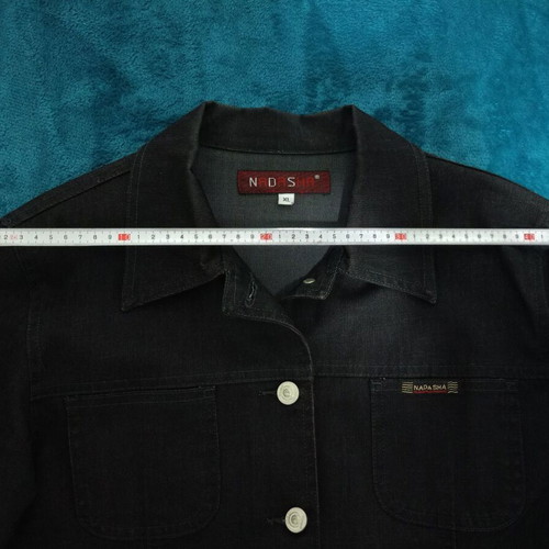 Women's elastic black denim set with embroidery like new