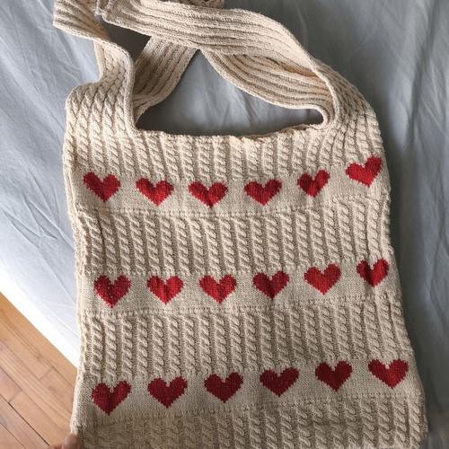 Karavan dress with belt and heart-patterned bag like new