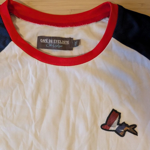 Cafe du Cycliste cycling shirt used, size XL, white and red