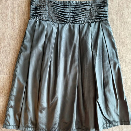 Zini navy satin skirt high-waisted like new
