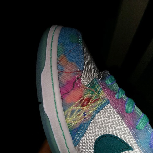 Nike Sb Dunk Futura Laboratories sneakers new, size 45, white and blue