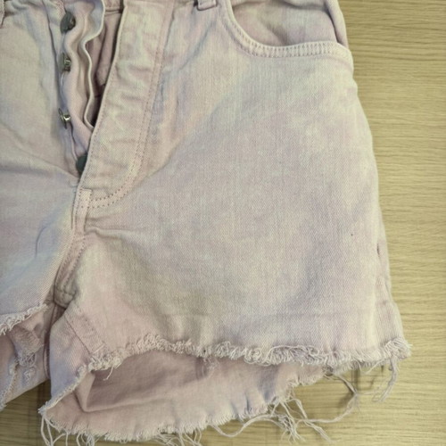 Reiko pink denim shorts XS high waist button fly like new
