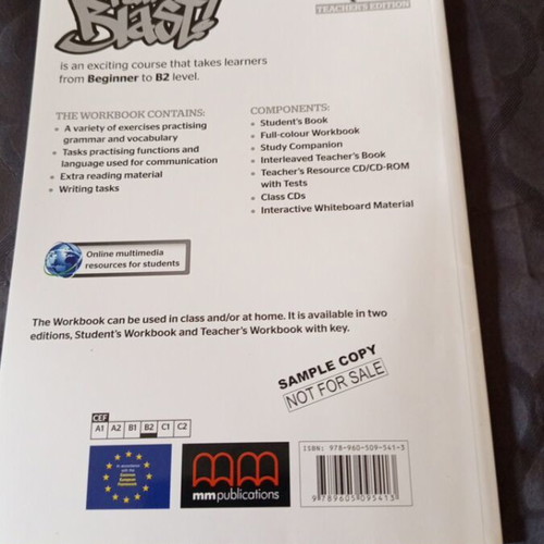 Full Blast Workbook Teacher's Edition Level B2 like new