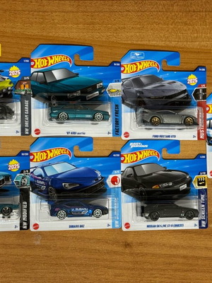 Hot Wheels Pack 2025 /Mazda, Audi, Ford, Honda, Subaru, Buick, Nissan