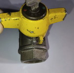 Gas ball valve with lock used, functional