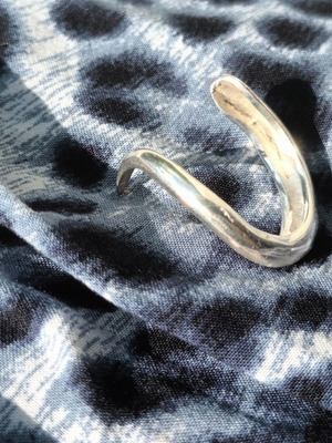 Horn silver ring 925