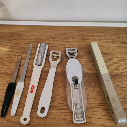 Manicure and pedicure set new with disposable slippers and accessories