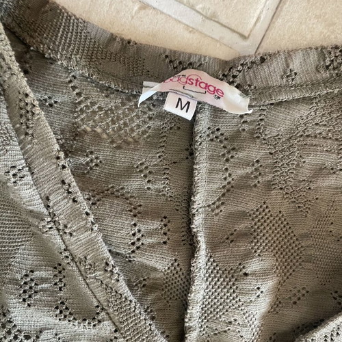 Maxi knitted olive dress, size M-L