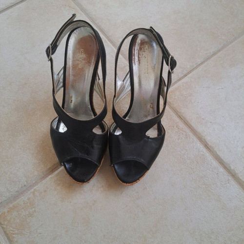 Rollini leather sandals used, size 37, black