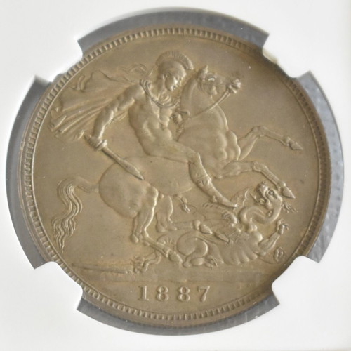 Great Britain Crown 1887 Queen Victoria silver coin like new