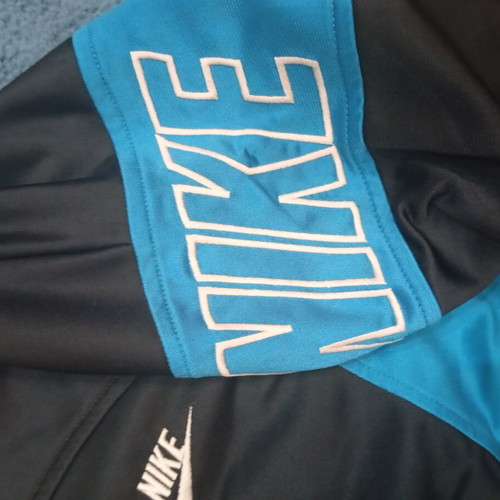 Nike vintage unisex jacket, black and blue, size S
