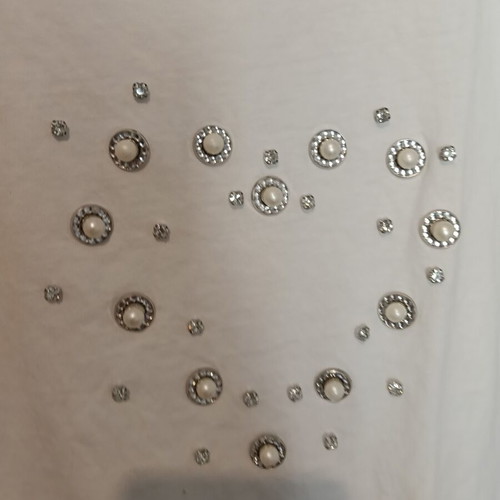 Women's white t-shirt, size L