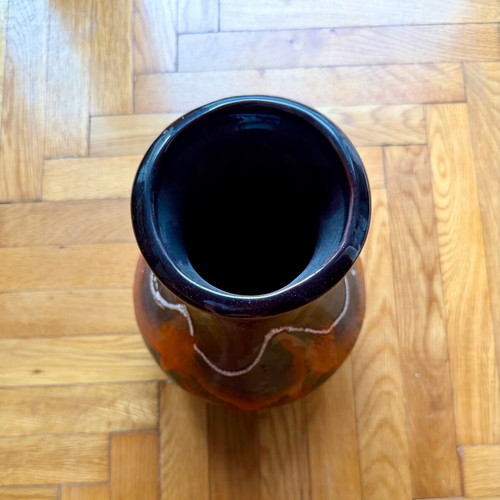 Retro ceramic vase Fat Lava Begonia style, like new