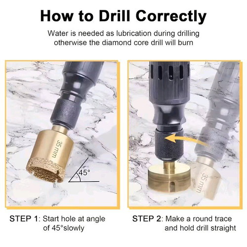 Diamond drill bit set 12 pcs high quality for tiles and stone new
