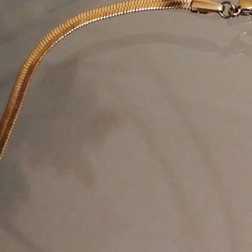 Gold-plated 14K necklace with multicolor zircon like new