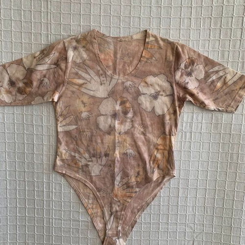Bodysuit size S used, beige and brown