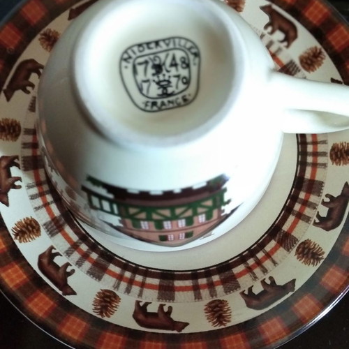 Niderviller France Saint Moritz collectible cups set of two for espresso