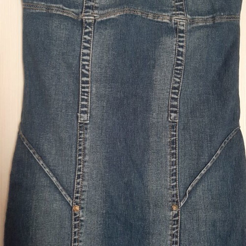Strapless jean dress Paranoia like new, size M, black and blue