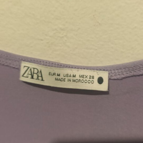 Zara lilac top with straps, size M