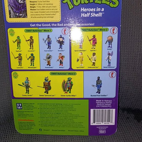 ReAction figure TMNT Busted foot soldier new
