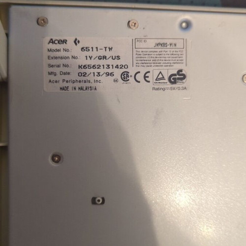 Acer 6511-TW πληκτρολόγιο σαν καινούργιο, κατασκευή Φεβρουάριος 1996