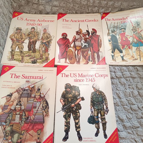 Osprey Elite Series 5 military history books like new, English