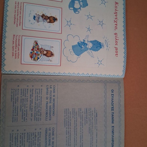 Panini collectible sticker album used, 22×26 cm, 18 pages complete