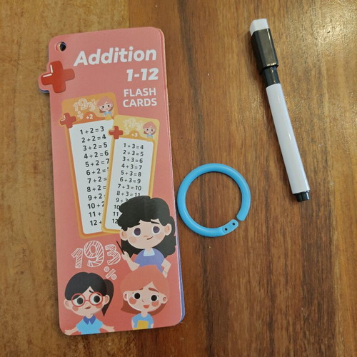 Addition learning cards 1-12 new with marker