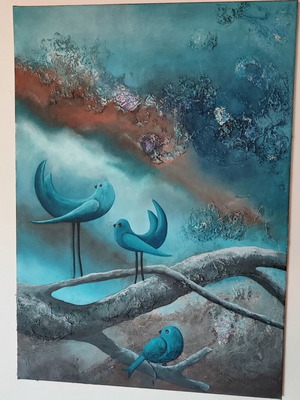 Painting 50x70 cm acrylic on canvas, new