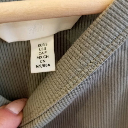 Rib dress H&M like new, light khaki above the knee