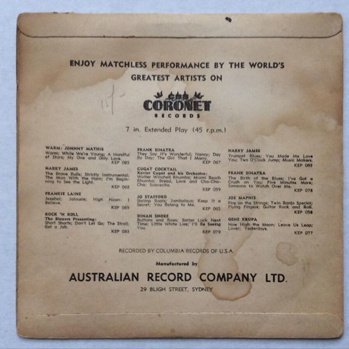 Ken Griffin And The Wurlitzer Organ 45 RPM vinyl record used