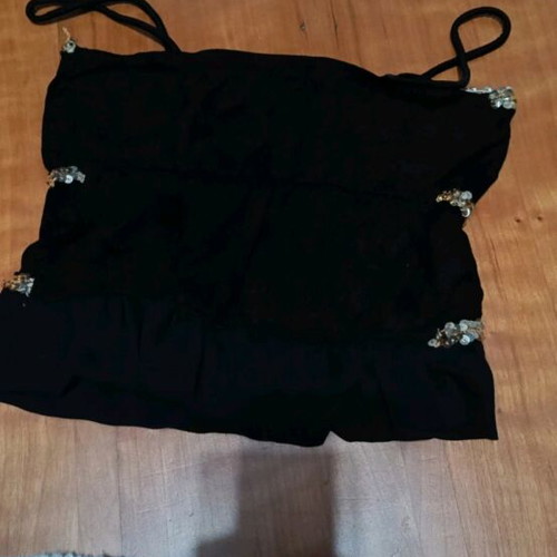 Cthru black blouse like new, size S
