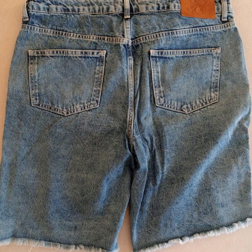 SikSilk denim shorts XL like new with floral patches and distressed look