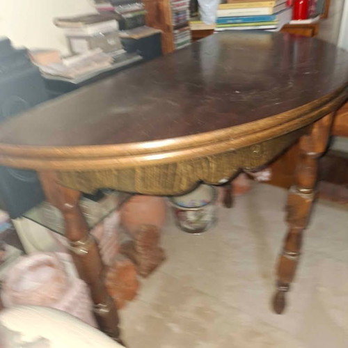 Round folding table solid wood like new
