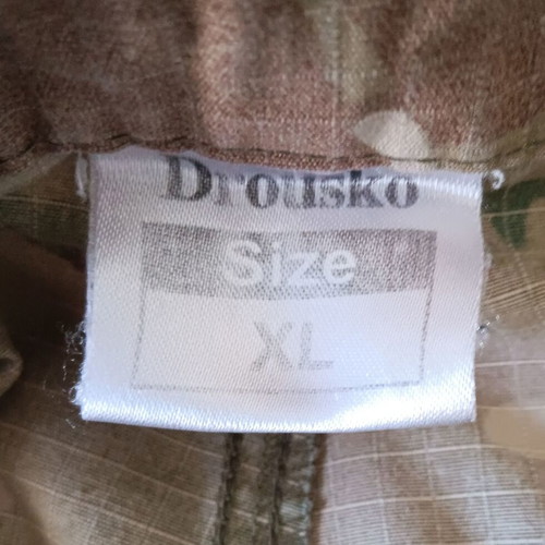 Military camouflage uniform set used, size extra large with pockets