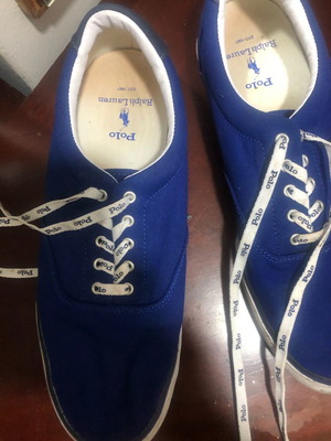 Polo men's canvas shoes new blue