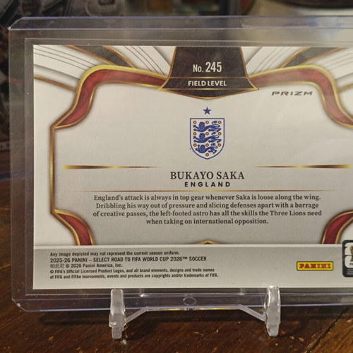 Panini Select Road to FIFA World Cup 2026 Bukayo Saka Field Level Prizm #245
