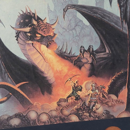 Vintage decorative frame Dragon's Lair by Matt Stawicki like new