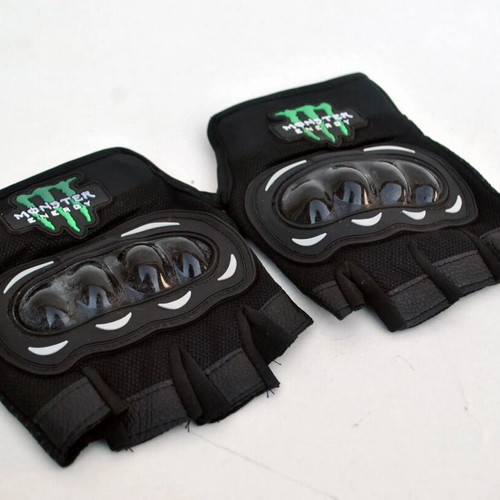 Half Racing gloves with carbon fiber knuckle protection XL