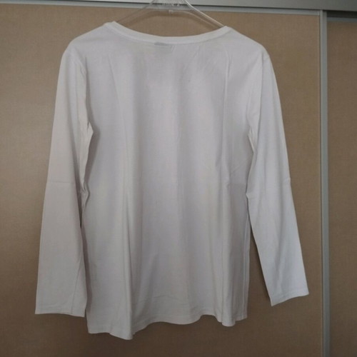 T-shirt with long sleeves used, cotton, white size M