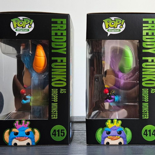 Funko Blacklight NFT Arcade Freddy as Droppp Monster Lot of 2 new