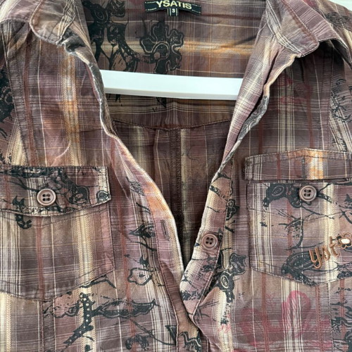 Ysatis brown shirt used with pockets size M