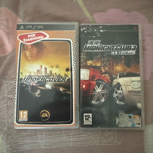 PSP games NFS and Midnight Club used, in excellent condition