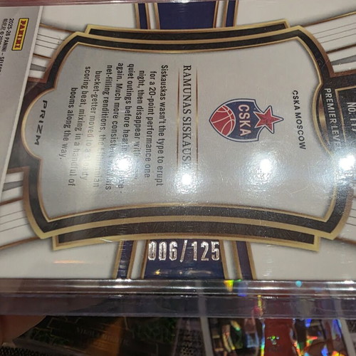 Panini Select EuroLeague 2024-25 Ramūnas Šiškauskas Orange Premier Level #006/125 new